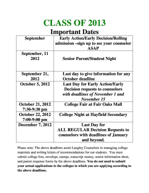 College Application Checklist and Forms