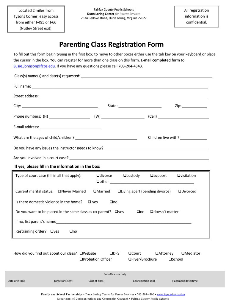 registration form Preview on Page 1.
