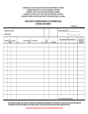 Employer’s Combined Report of Contributions