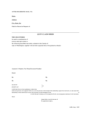 Washington Quit Claim Deed