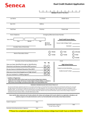 Dual Credit Student Application