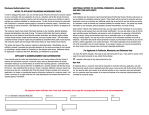 Boy Scouts of America Volunteer Background Check Authorization Form
