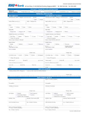 Fillable Online Property Financing Form Rhb Bank Fax Email Print