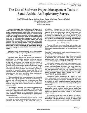 The Use of Software Project Management Tools in Saudi Arabia: An ... - thesai