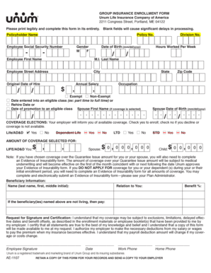 Group Insurance Enrollment Form