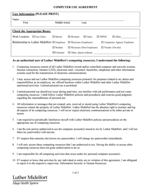 Luther Midelfort Computer Use Agreement
