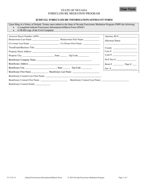Nevada Foreclosure Mediation Program Forms