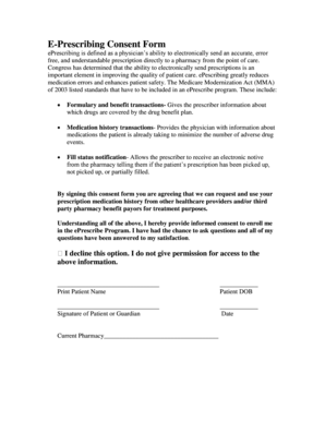 E-Prescribing Consent Form