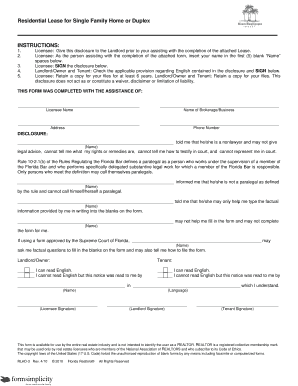Florida Residential Lease Agreement