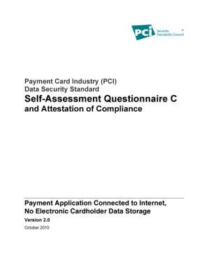 PCI DSS SAQ C Attestation of Compliance