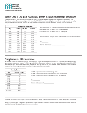 Group Life and AD&D Insurance Enrollment Form