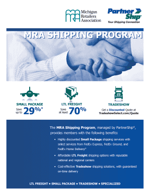 MRA Shipping Program Enrollment Form