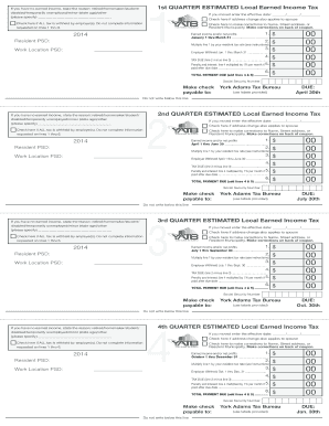 Local Earned Income Tax Estimated Payment Form