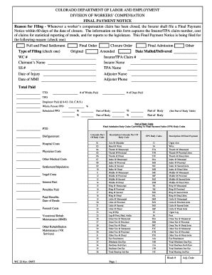 Colorado Final Payment Notice