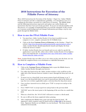 Kuehne + Nagel Customs Power of Attorney
