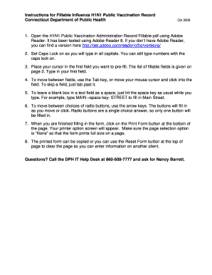 Influenza H1N1 Public Vaccination Record