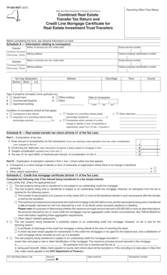 New York State Real Estate Transfer Tax Return for REITs