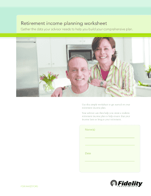 Retirement Income Planning Worksheet