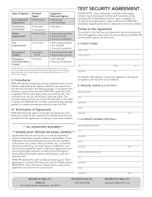 Test Security Agreement