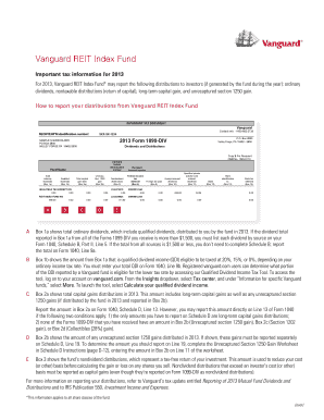 2013 Vanguard REIT Index Fund Tax Form