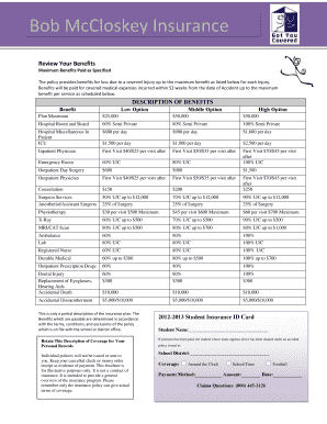 Student Accident Insurance Enrollment Form