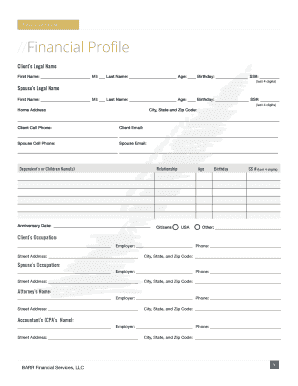 BARR Financial Services Homework Kit