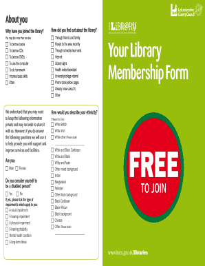 Library Membership Form
