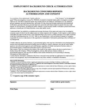 Employment Background Check Authorization