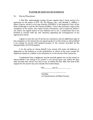 Waiver of Service of Summons