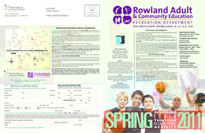 Recreation Department Registration Form
