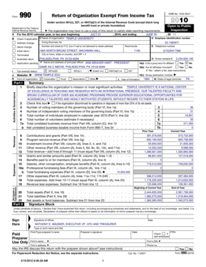 Form 990 Return of Organization Exempt From Income Tax