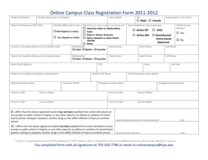 Online Campus Class Registration Form