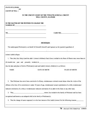 Illinois Name Change Petition
