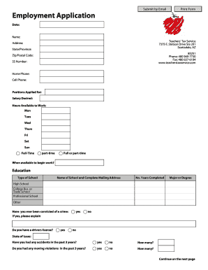 Employment Application Form