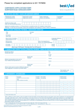 Corporate Application Form