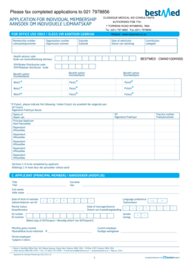 Classique Medical Aid Application Form