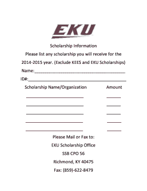 Scholarship Information Form
