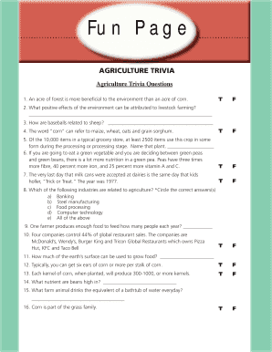 Agriculture Trivia Quiz