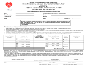 Medical Expense Reimbursement Claim Form