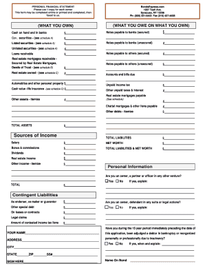 Personal Financial Statement