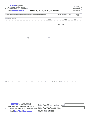 Court Bond Application