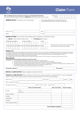 Southern Cross Medical Claim Form
