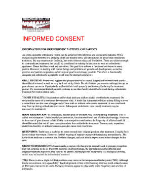 Orthodontic Informed Consent Form