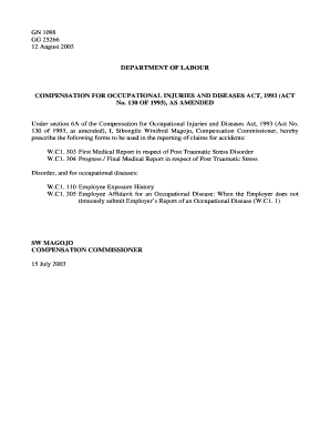 South Africa Post Traumatic Stress Disorder Medical Report