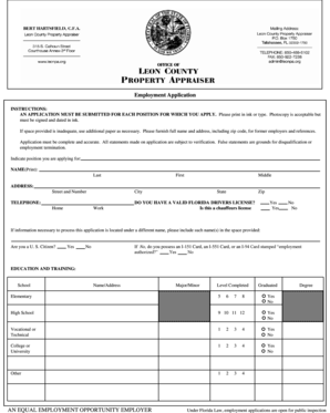 Employment Application Form