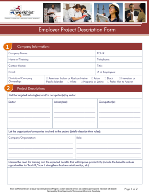 Employer Project Description Form