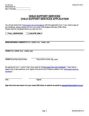 Child Support Services Application