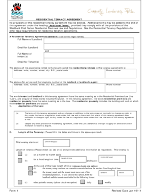 Residential Tenancy Agreement