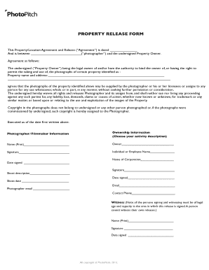 Property Release Form