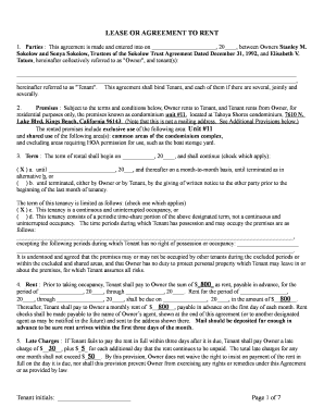 California Residential Lease Agreement